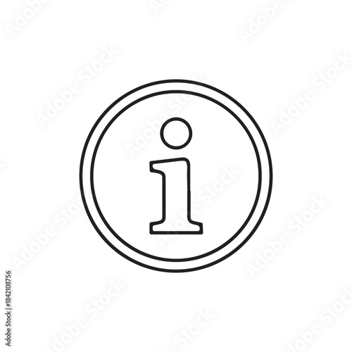 Outline 'i' circle icon for help or accessing information details.
