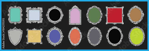 Retro Royal Border Collection with Colorful Inserts