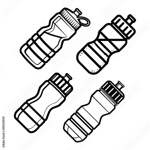 sports water bottle silhouette pack