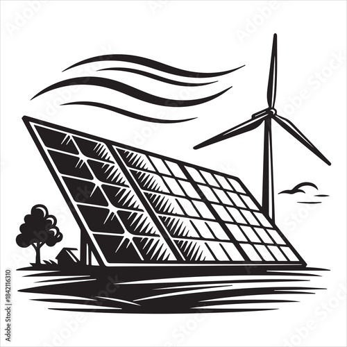 Green Energy Solar Panels Innovation Lightbulb