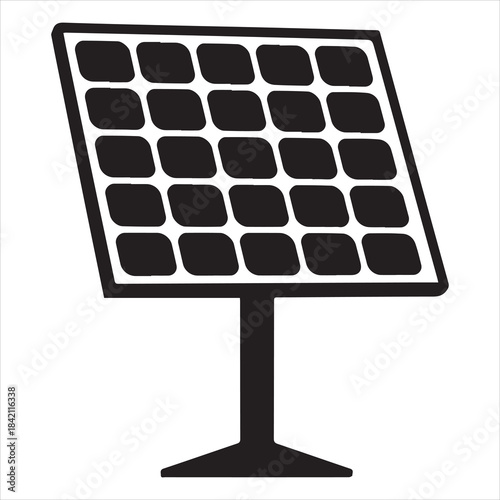 Solar Panels Eco Friendly Thin Line Harmony Art