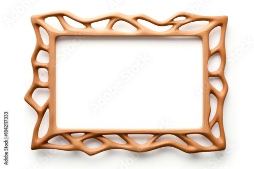 Frame wood white background accessories.