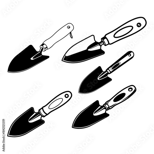 small hand garden tool for planting and transplanting flowers and herbs trowel