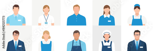 Diverse Teamwork Illustrations: Flat Vector Characters in Professional Roles Presenting Workplace Diversity and Inclusion Concepts for Business, Healthcare, and Hospitality Industries Website, Represe