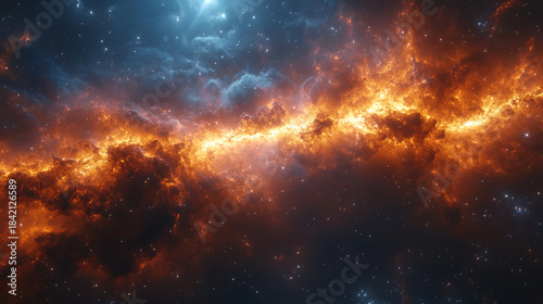 Plasma storm close-up with electrically charged particles streaming outward 