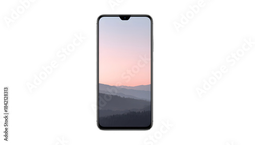 Modern Mobile Phone Front View Mockup – Blank Screen Device for App & UI Presentation
