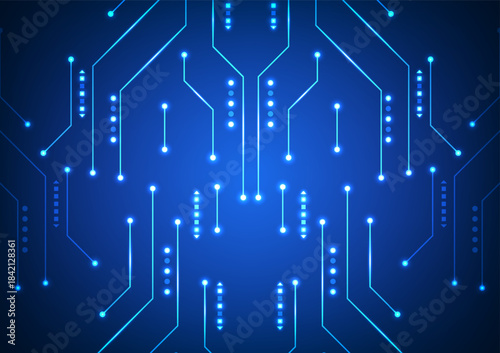 Digital technology circuit background. Futuristic circuit electronic concept. Design for circuit lines network system data computer connection communication.