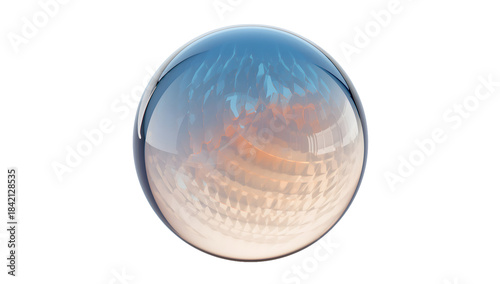 Realistic Glass Ball Clipart – Shiny Transparent Sphere PNG for Design