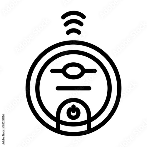 Robot Vacuum Cleaner Vector Icon