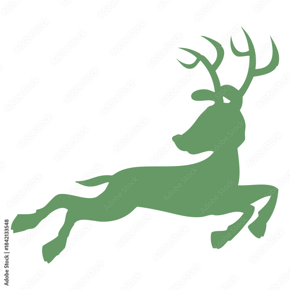 Obraz premium Jumping Deer Silhouette