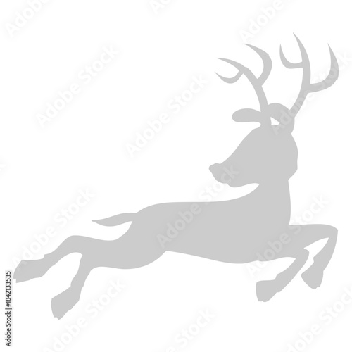Jumping Deer Silhouette