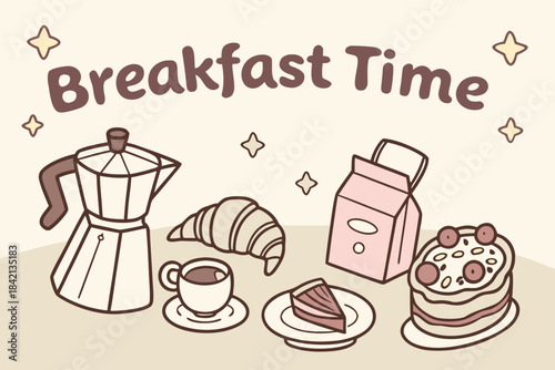 Breakfast time illustration