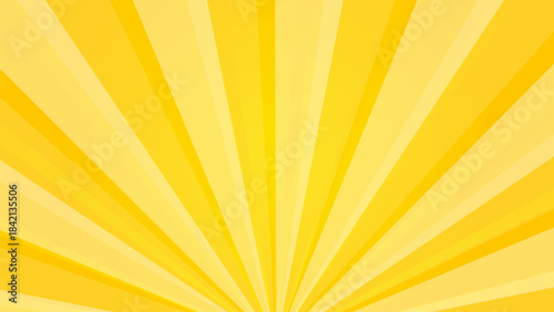 黄色い放射状の背景【16:9素材シリーズ】