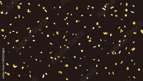 金色の紙吹雪が舞う背景【16:9素材シリーズ】