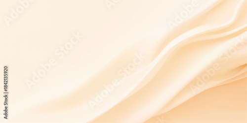 Abstract golden silk backdrop with flowing waves and smooth, shiny texture