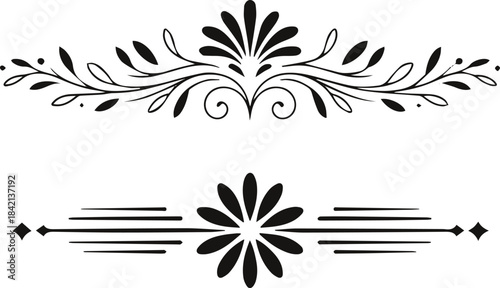 ornament floral vector divider border frame design element