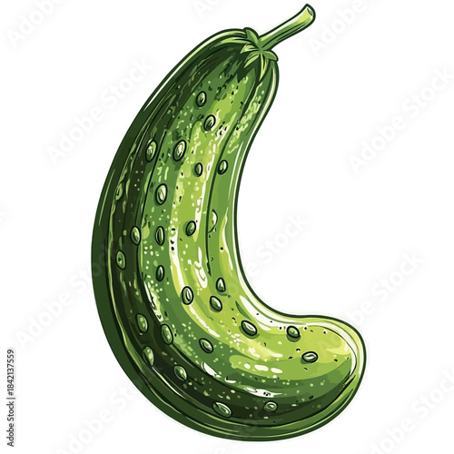 Pickle on white 