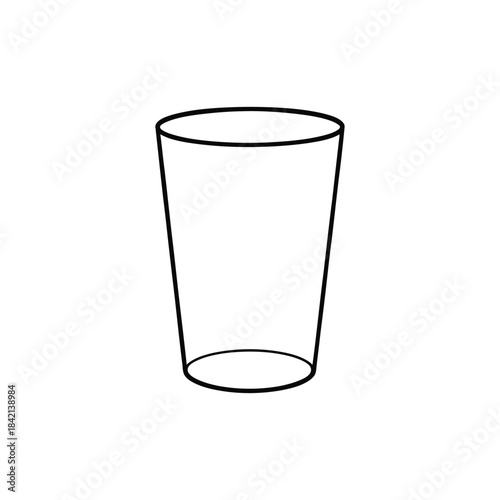 Simple outline drawing of a drinking glass