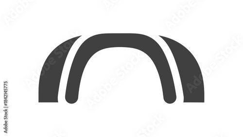vector illustration of a horseshoe on white