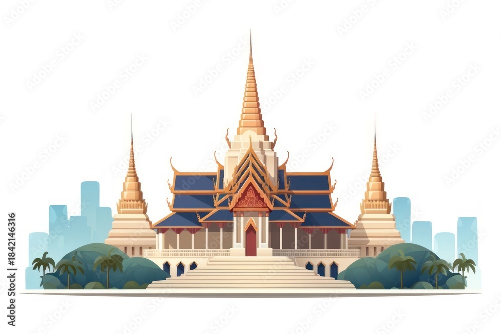 Fototapeta premium Temple architecture building pagoda.