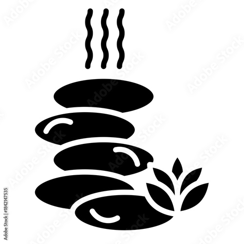 Hot Stone Vector Icon