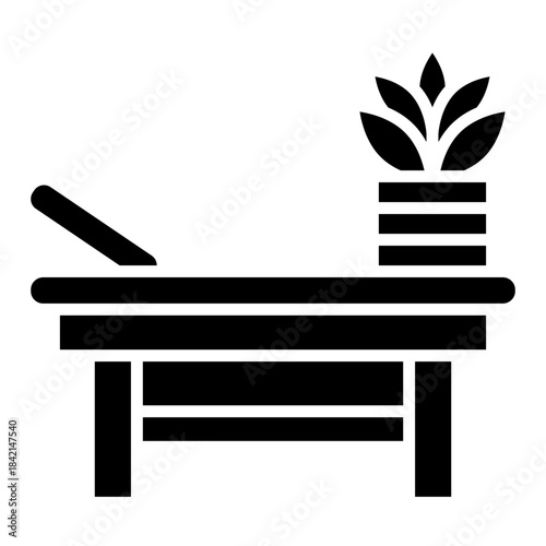 Massage Table Vector Icon
