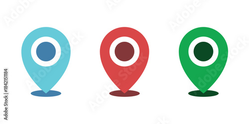 Location icon vector set