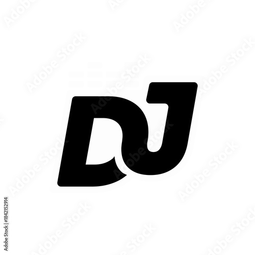 DJ logo, the word cloud in 3d, the word cloud in black, the word cloud