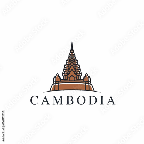 Golden Thai Buddhist temple Wat Phra Kaew at the Grand Palace in Bangkok, Thailand, features ancient Asian architecture and a beautiful golden pagoda