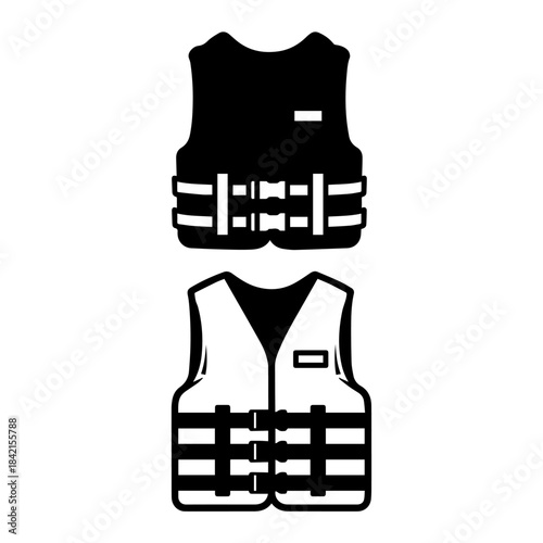 life jacket for water recreation or boating safety apparel equipment set