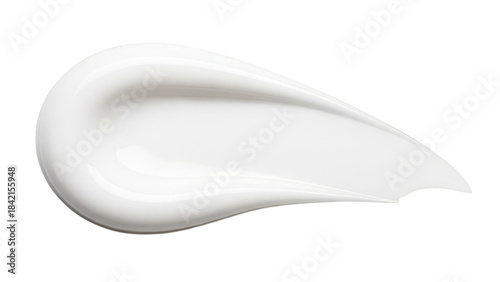 White Cosmetic Cream Swirl Isolated On Black Background