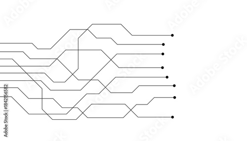 Abstract futuristic circuit board Illustration, Circuit board with various technology elements. Circuit board pattern for technology background. Vector illustration