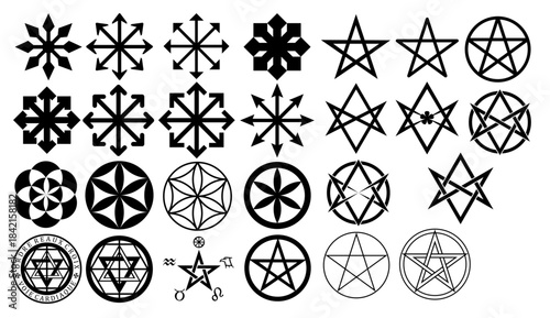 Various Magic Symbols Vector Models