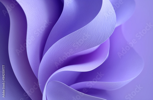A purple wave with a purple background. The wave is made of paper and has a very smooth texture