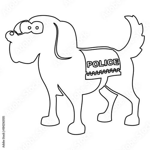 Police Dog Outline