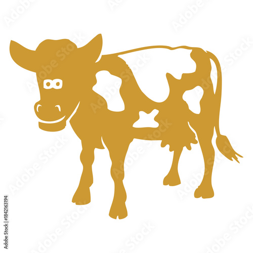 Smiling Cow Silhouette