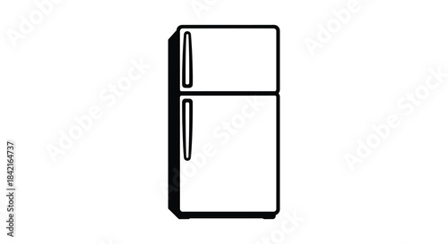 A clean modern refrigerator design stands out as a bold simple appliance silhouette
