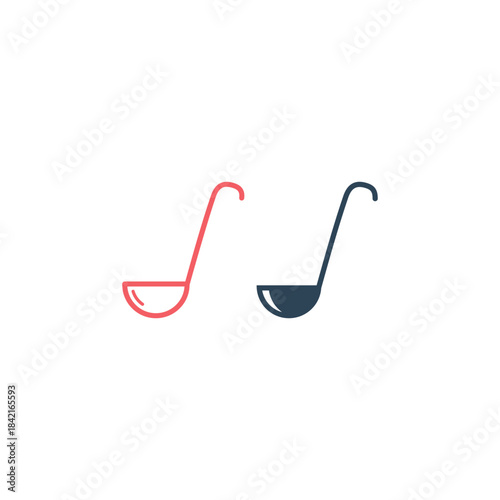 Ladle icons set logo template design illustration
