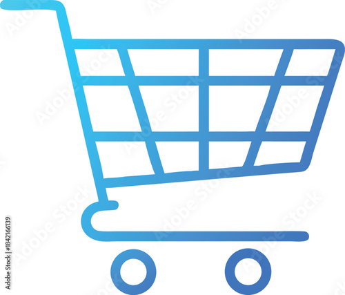 Gradient Shopping Cart Icon for E-Commerce Platforms