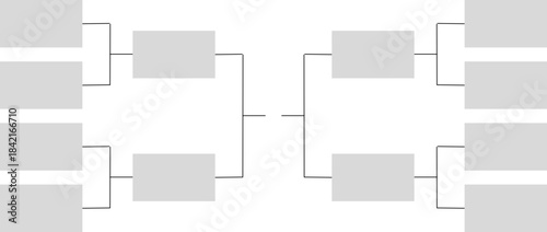8 Team Single Elimination Blank Tournament Bracket Template