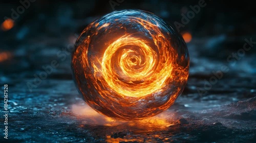 Mystic Orb - A Swirling Vortex of Energy and Light.