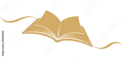 open book isolated on white background