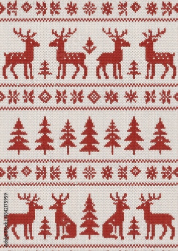 Festive Nordic pattern wallpaper.