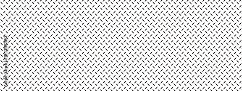 Seamless diamond plate vector background with geometric metal texture. Black and white industrial pattern ideal for construction, flooring, and graphic design applications.