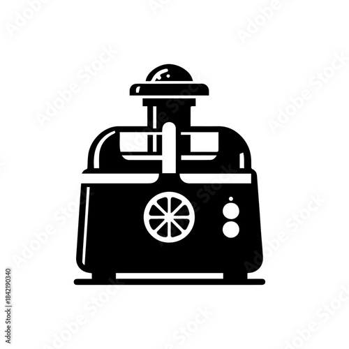 Electric Kitchen Juicer Machine Vector Illustration