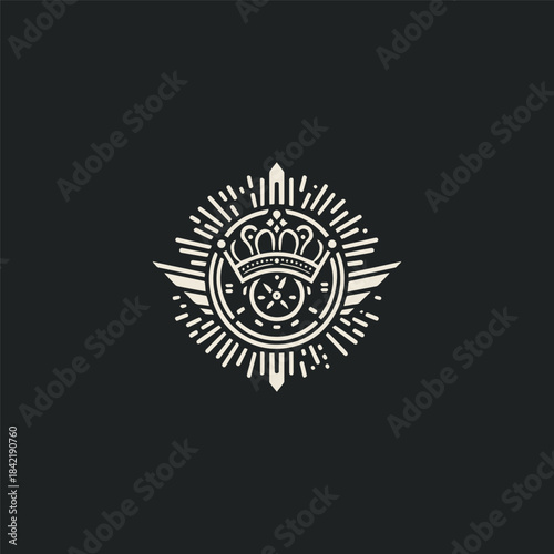 Crown logo template vector illustration design