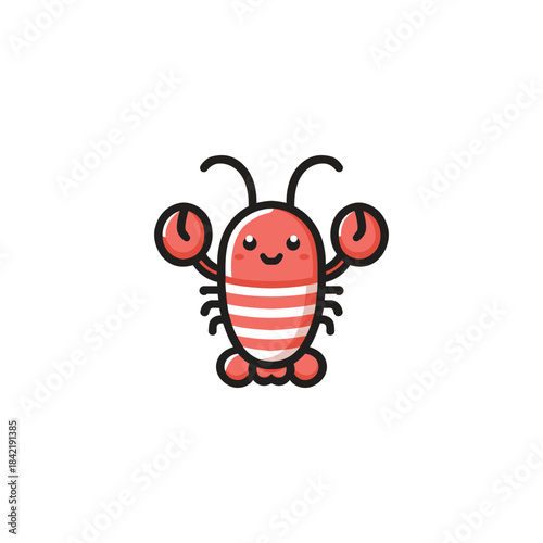 vector shrimp logo template