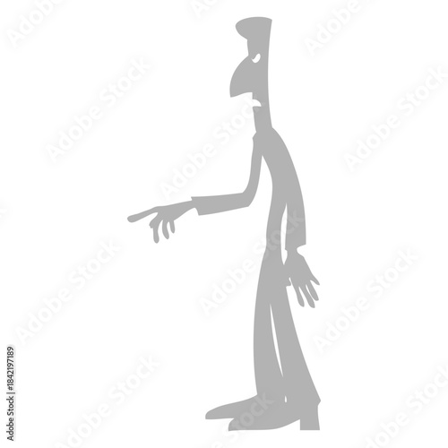 Stylized Man Pointing