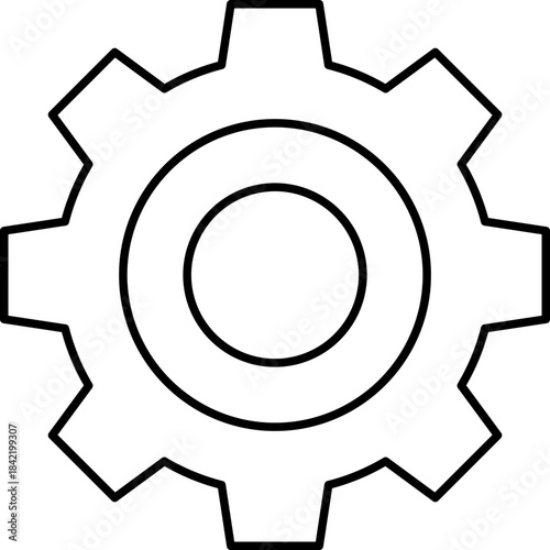 Gear Cogwheel Settings Mechanism Line Icon