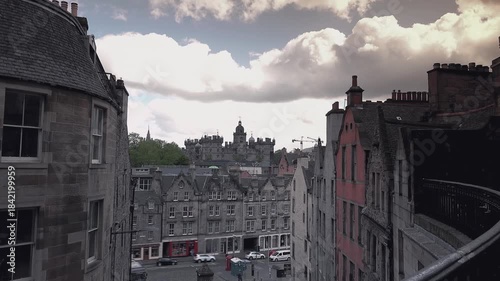 Victoria central street in Edinburgh old town